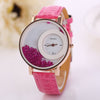 Image of Rhinestone Quicksand Leather Watch - UNMATCHED MARKET