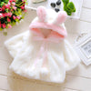 Image of Adorable Fur Hooded Warm Coat For Baby Girl