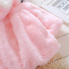 Image of Adorable Fur Hooded Warm Coat For Baby Girl
