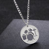 Image of Drummer Necklace Hand Cut Coin Limited Edition