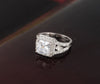 Image of Exquisite Silver Plated Cubic Zircon Crystal Ring