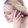 Image of Exquisite Silver Plated Cubic Zircon Crystal Ring
