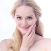 Image of Exquisite Silver Plated Cubic Zircon Crystal Ring