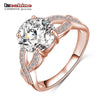 Image of Luxurious Hollow Gold/Silver Plated Crystal Ring