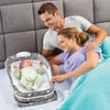 Image of Baby Bed With Pillow Portable/Foldable Crib With Newborn