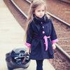 Image of Fashionable Baby Girl Button Trench Coat