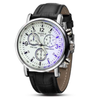 Image of Luxury Leather Fashion Quartz Watch - Black Leather