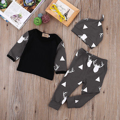 Cute 3-Piece Deer Outfit Set