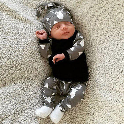 Cute 3-Piece Deer Outfit Set