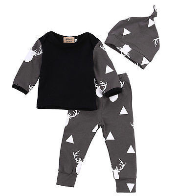 Cute 3-Piece Deer Outfit Set