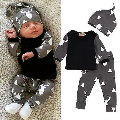 Cute 3-Piece Deer Outfit Set