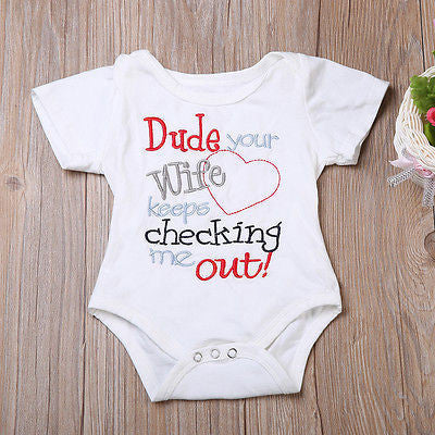 Your Wife Keeps Checkin Me Out Bodysuit
