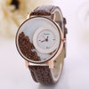 Image of Rhinestone Quicksand Leather Watch - UNMATCHED MARKET