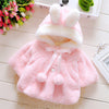 Image of Adorable Fur Hooded Warm Coat For Baby Girl