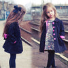 Image of Fashionable Baby Girl Button Trench Coat