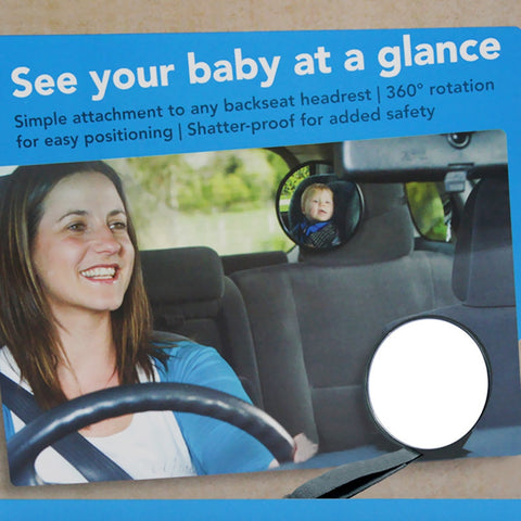 Easy BackView Mirror For Baby - Shatter-Proof