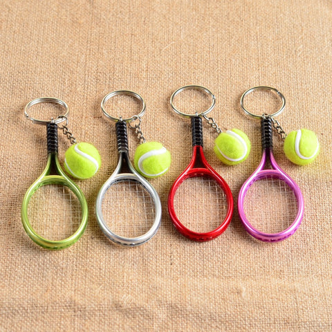 Mini Tennis Racket Pendant Keychain