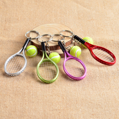 Mini Tennis Racket Pendant Keychain