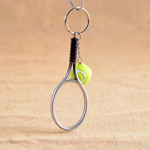 Mini Tennis Racket Pendant Keychain