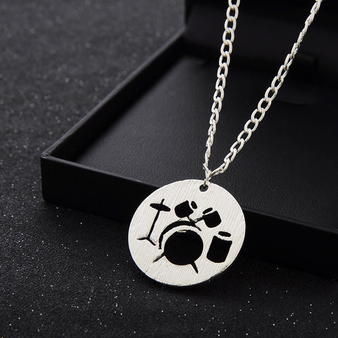 Drummer Necklace Hand Cut Coin Limited Edition