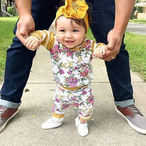 Cute Swag Floral Hooded Set