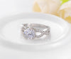 Image of Luxurious Hollow Gold/Silver Plated Crystal Ring