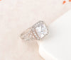 Image of Exquisite Silver Plated Cubic Zircon Crystal Ring