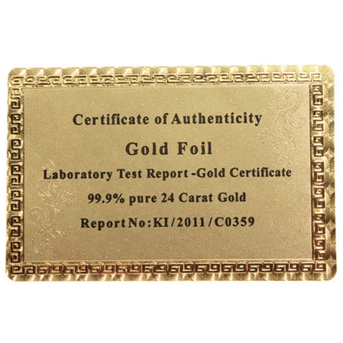 24K Gold Plated Playing Cards - with Certificate