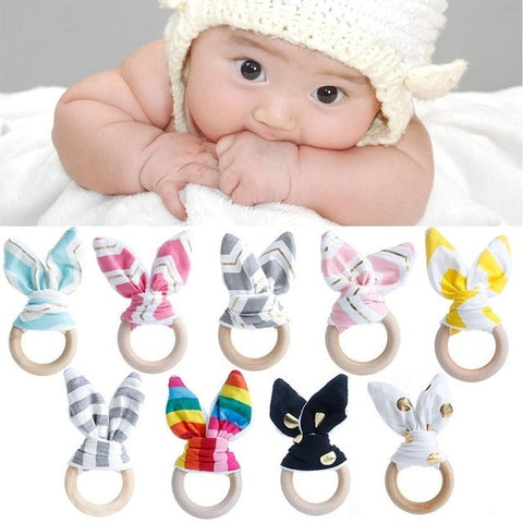 Handmade Wooden Natural Baby Teething Ring