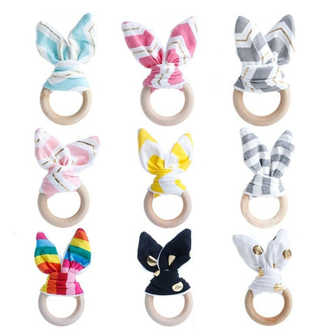 Handmade Wooden Natural Baby Teething Ring