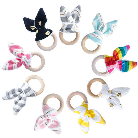 Handmade Wooden Natural Baby Teething Ring