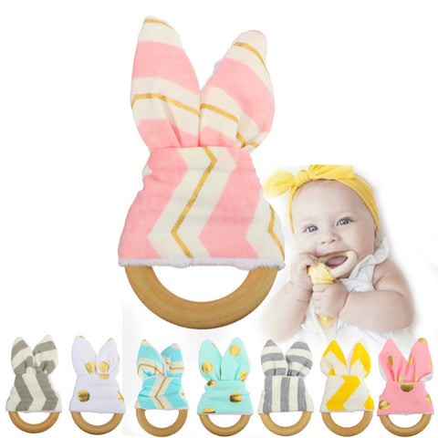 Handmade Wooden Natural Baby Teething Ring