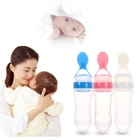 Feeding Bottle With Spoon Dispenser