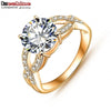 Image of Luxurious Hollow Gold/Silver Plated Crystal Ring