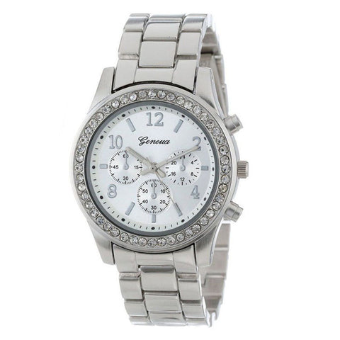 Geneva Crystal Diamond Fashion Quartz Watch