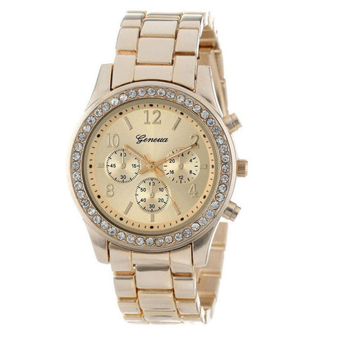 Geneva Crystal Diamond Fashion Quartz Watch