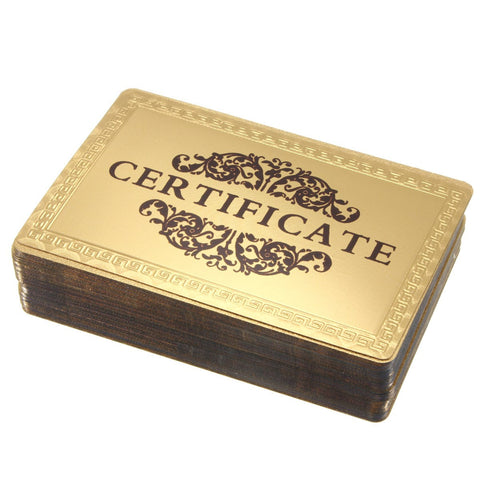 24K Gold Plated Playing Cards - with Certificate