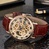 Image of Luxury Leather Automatic Mechanical Watch - The Skeleton Series