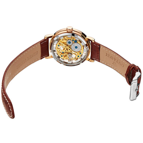 Luxury Leather Automatic Mechanical Watch - The Skeleton Series