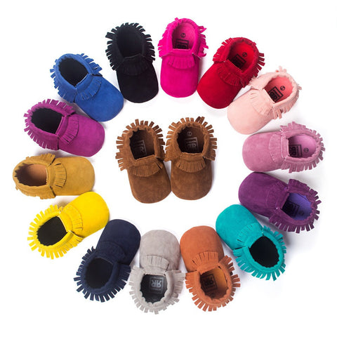 Stylish and Comfy Suede Leather Newborn Footwear