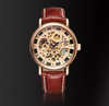 Image of Luxury Leather Automatic Mechanical Watch - The Skeleton Series