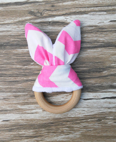 Handmade Wooden Natural Baby Teething Ring