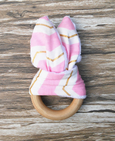 Handmade Wooden Natural Baby Teething Ring