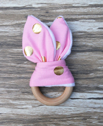 Handmade Wooden Natural Baby Teething Ring