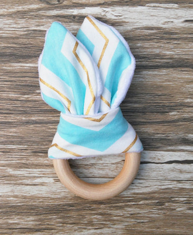 Handmade Wooden Natural Baby Teething Ring
