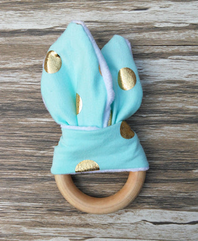 Handmade Wooden Natural Baby Teething Ring