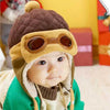 Image of Adorable Aviator Inspired Baby Beanie Hat
