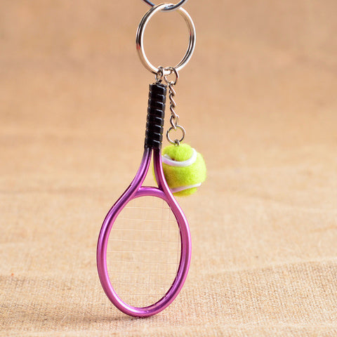 Mini Tennis Racket Pendant Keychain
