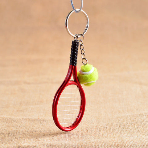 Mini Tennis Racket Pendant Keychain