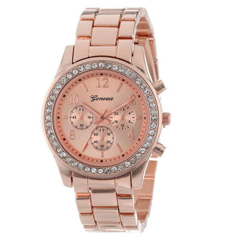 Geneva Crystal Diamond Fashion Quartz Watch